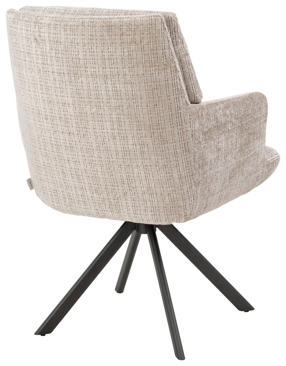 ARMLEHNSTUHL  in beflockt  - Sandfarben/Anthrazit, Design, Textil/Metall (63/92/66cm) - Bert Plantagie