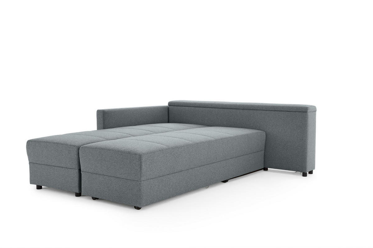 ECKSOFA in Webstoff Dunkelgrau  287/229 cm  - Dunkelgrau/Schwarz, Design, Kunststoff/Textil (287/229cm) - LOOKS by W.Joop