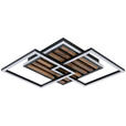 LED-DECKENLEUCHTE 45/45/9,5 cm  - Eichefarben/Schwarz, Trend, Holzwerkstoff/Kunststoff (45/45/9,5cm) - Novel