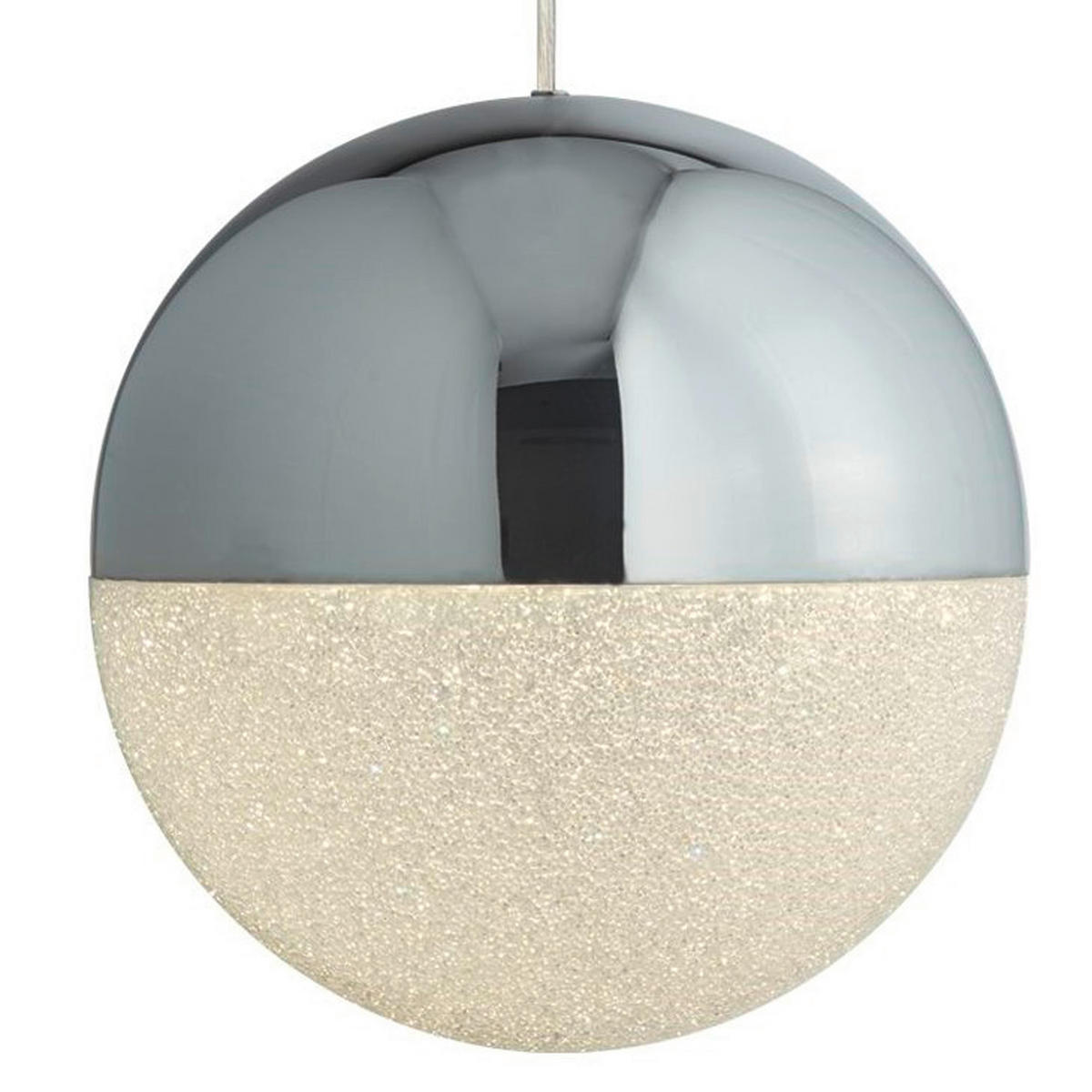 LED-HÄNGLAMPA Marbles 25/150 cm  - kromfärg, Modern, metall/glas (25/150cm)