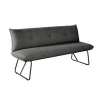 SITZBANK 180/90/70 cm Struktur Anthrazit Metall  - Anthrazit/Schwarz, Design, Textil/Metall (180/90/70cm) - Dieter Knoll