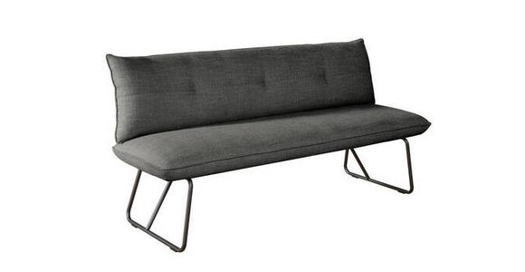 SITZBANK 180/90/70 cm  in Anthrazit  - Anthrazit/Schwarz, Design, Textil/Metall (180/90/70cm) - Dieter Knoll