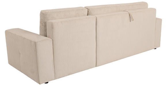 ECKSCHLAFSOFA  mit Cord Beige  - Beige/Schwarz, KONVENTIONELL, Textil (248/146cm) - Xora