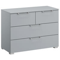 COMMODE 80/61/42 cm gris clair  - couleur d'aluminium/gris clair, Design, métal/matière synthétique (80/61/42cm) - Novel