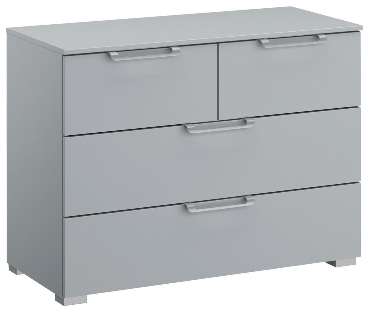 COMMODE 80/61/42 cm gris clair  - couleur d'aluminium/gris clair, Design, métal/matière synthétique (80/61/42cm) - Novel