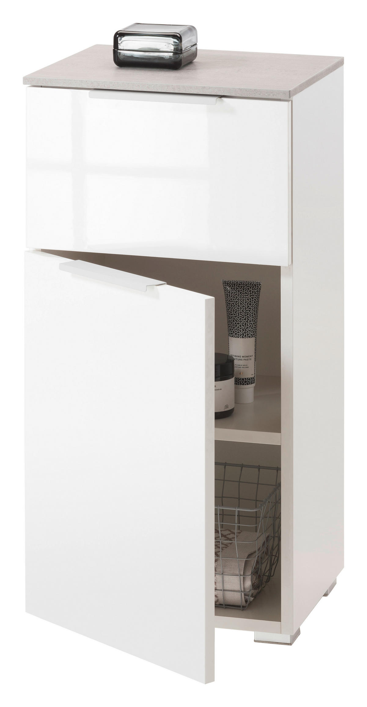 SPODNJA OMARICA  - Moderno, kovina/leseni material (40/80,5/35cm) - Xora