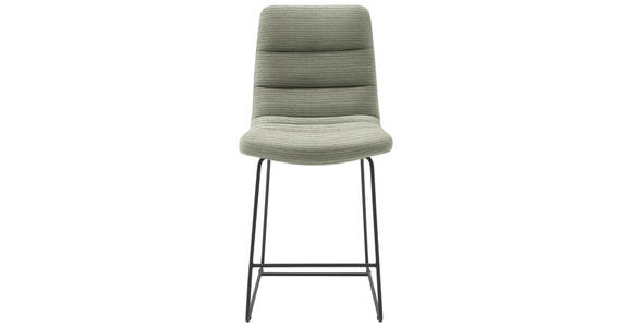 TRESENSTUHL in Graugrün  - Schwarz/Graugrün, Design, Textil/Metall (52/106/66cm) - Dieter Knoll