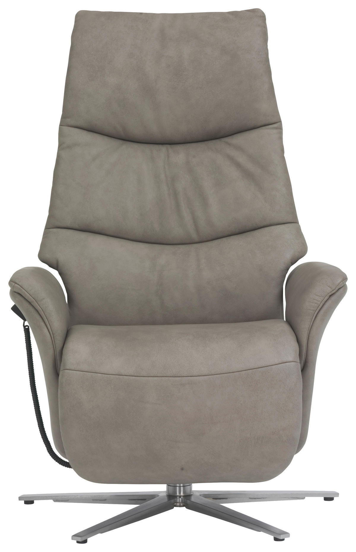 LEŽALNI POČIVALNIK,  siva, črna usnje - siva/črna, Moderno, usnje (72/113/86cm) - Himolla