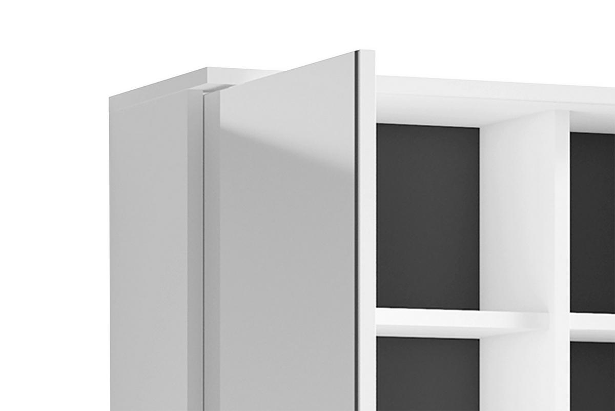 SPIEGELSCHRANK 60/61/28 cm  - Schwarz/Weiß, MODERN, Glas/Holzwerkstoff (60/61/28cm) - MID.YOU