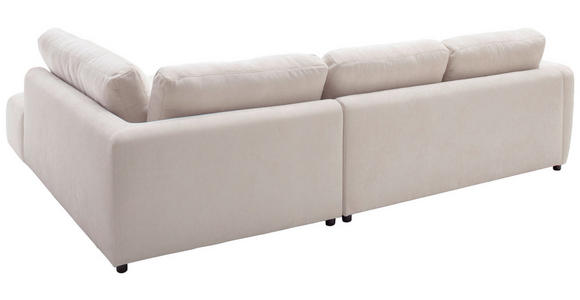 ECKSOFA  in Chenille Naturfarben  307/224 cm  - Schwarz/Naturfarben, KONVENTIONELL, Kunststoff/Textil (307/224cm) - Hom`in