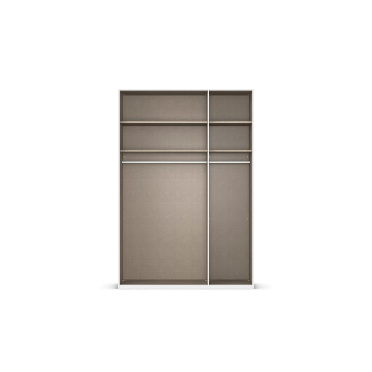 DREHTÜRENSCHRANK 151/235/61 cm,  in Weiß, 3-türig  - Schwarz/Weiß, Basics, Holzwerkstoff/Metall (151/235/61cm) - Novel