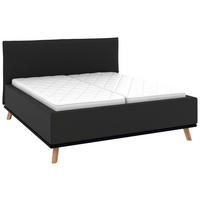 POLSTERBETT Matratze, Lattenrost, Bettkasten 180/200 cm  in Anthrazit  - Eichefarben/Anthrazit, Design, Holz/Textil (180/200cm) - Musterring