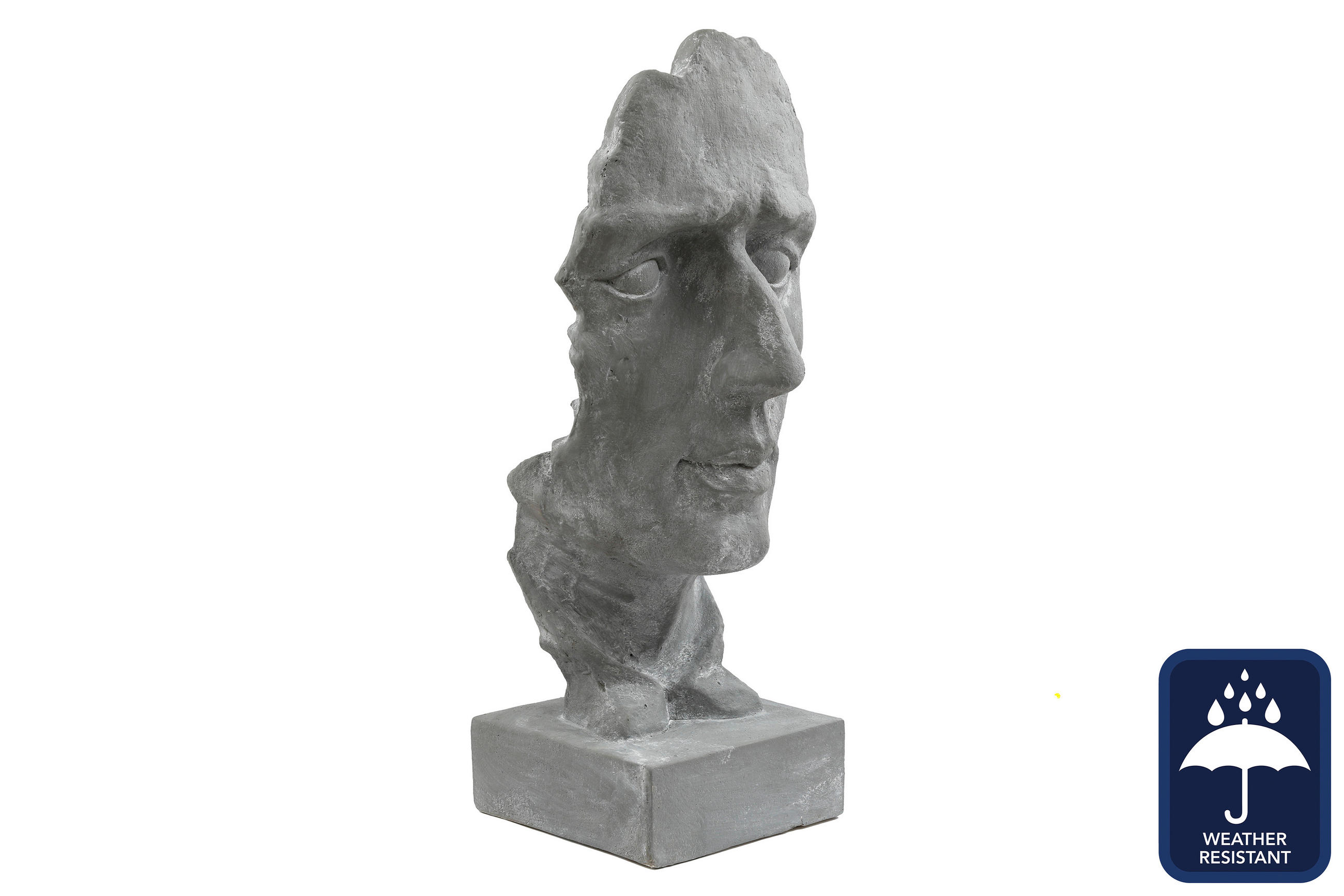 DEKORAČNÍ HLAVA - šedá, Basics, kámen (54/41/90cm)