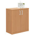 KOMMODE in 72/84/36 cm - Silberfarben/Buchefarben, Basics, Holzwerkstoff (72/84/36cm) - Xora