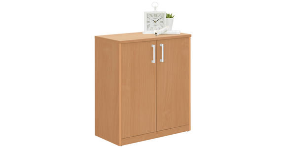 KOMMODE in 72/84/36 cm - Silberfarben/Buchefarben, Basics, Holzwerkstoff (72/84/36cm) - Xora