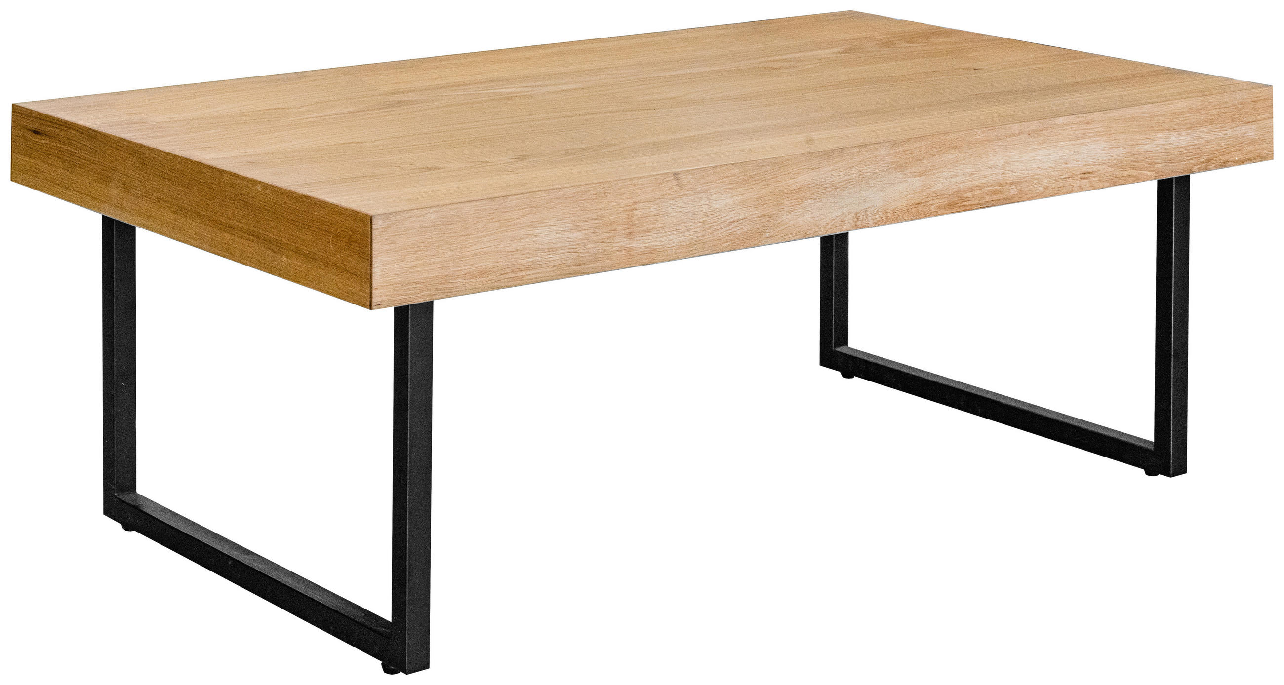 KONFERENČNÍ STOLEK, černá, barvy dubu, dřevo, kov, kompozitní dřevo, 110/42,5/65 cm - černá/barvy dubu, Design, kov/dřevo (110/42,5/65cm) - MID.YOU