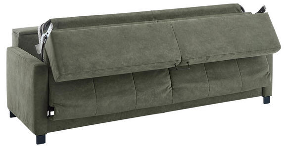 SCHLAFSOFA  in Flachgewebe Dunkelgrün  - Dunkelgrün/Schwarz, KONVENTIONELL, Textil/Metall (232/77/116cm) - Dieter Knoll