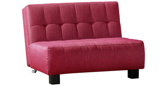 SCHLAFSOFA Rot  - Rot/Schwarz, Design, Textil/Metall (125/92/102cm) - Novel