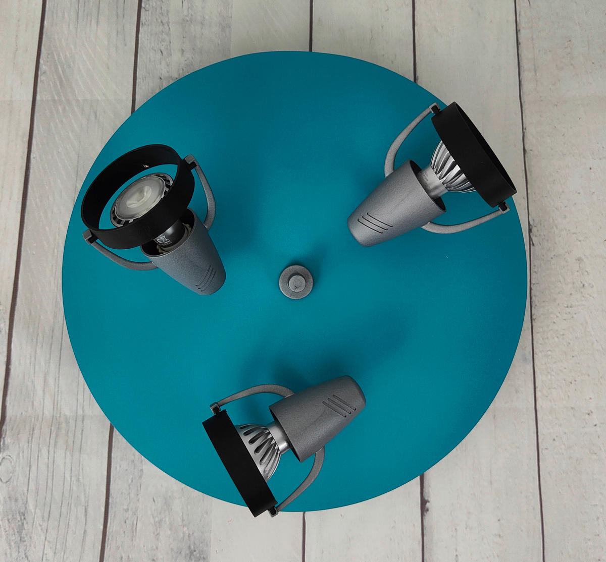 DECKENLEUCHTE 35/35/15 cm   - Petrol, Basics, Holzwerkstoff/Kunststoff (35/35/15cm)