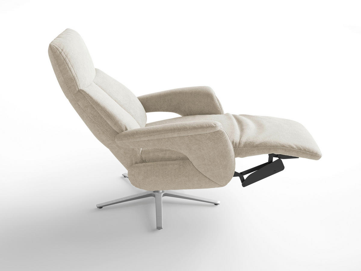 RELAXSESSEL in Textil Silberfarben  - Silberfarben, Basics, Textil/Metall (75/110/85cm) - Sit & More