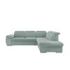 ECKSOFA in Cord Hellblau  - Chromfarben/Hellblau, Design, Textil/Metall (283/228cm) - Livetastic