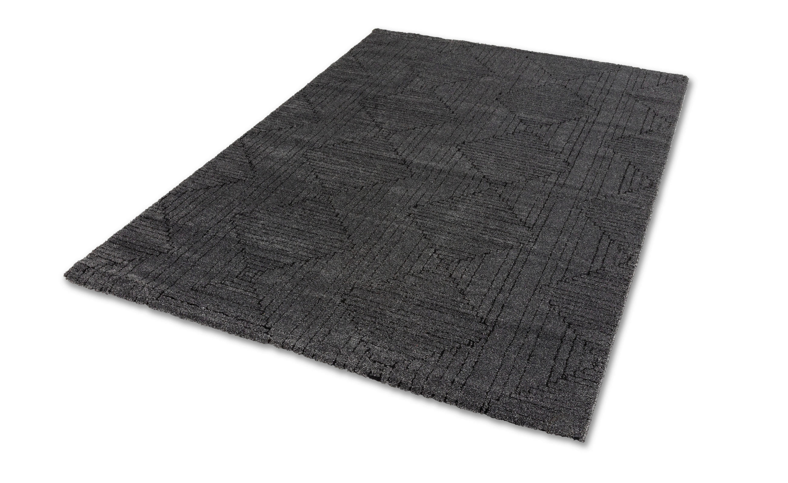 WEBTEPPICH 133/190 cm Pure Design Anthrazit  - Anthrazit, KONVENTIONELL, Textil (133/190cm) - Schöner Wohnen