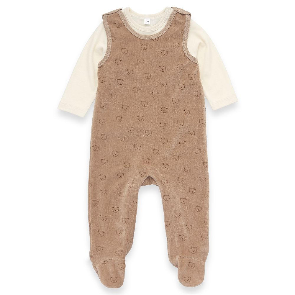 BABYBEKLEIDUNGSSET 2-teilig  - Hellbraun/Creme, Basics, Textil (74null) - Patinio