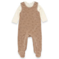 BABYBEKLEIDUNGSSET 2-teilig  - Hellbraun/Creme, Basics, Textil (62null) - Patinio