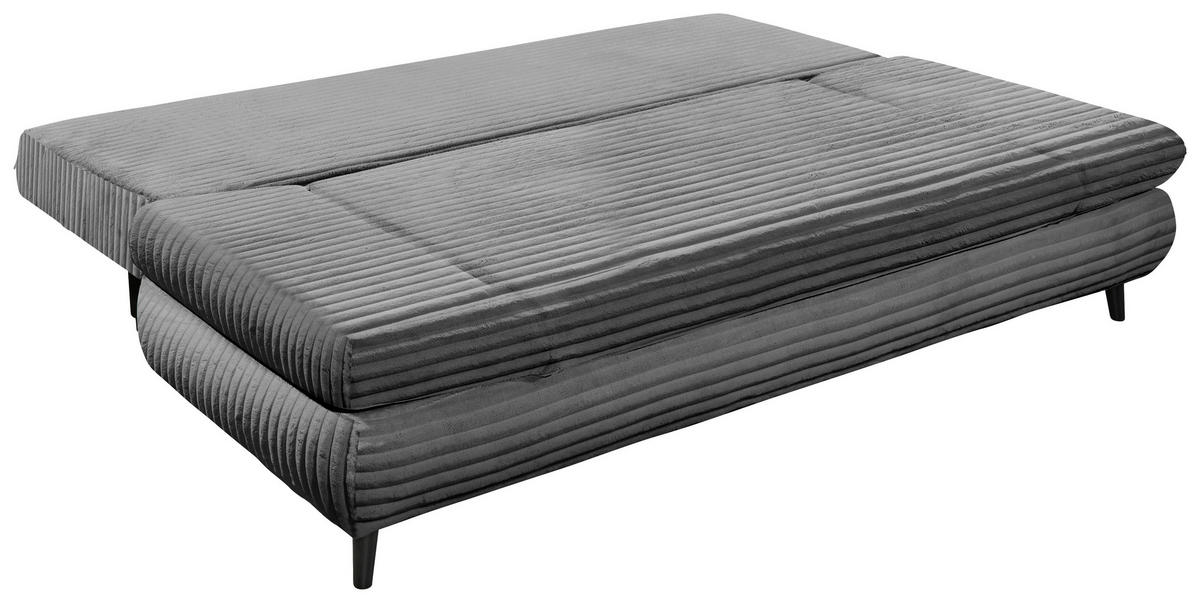 SCHLAFSOFA in Cord Anthrazit  - Anthrazit/Schwarz, Konventionell, Holz/Textil (212/88/101cm) - MID.YOU