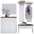 Vorzimmerkombination/Garderobe - Eichefarben/Weiß, Design, Glas/Holzwerkstoff (192/193/38cm) - Novel Vorzimmerkombination/Garderobe - Eichefarben/Weiß, Design, Glas/Holzwerkstoff (192/193/38cm) - Novel