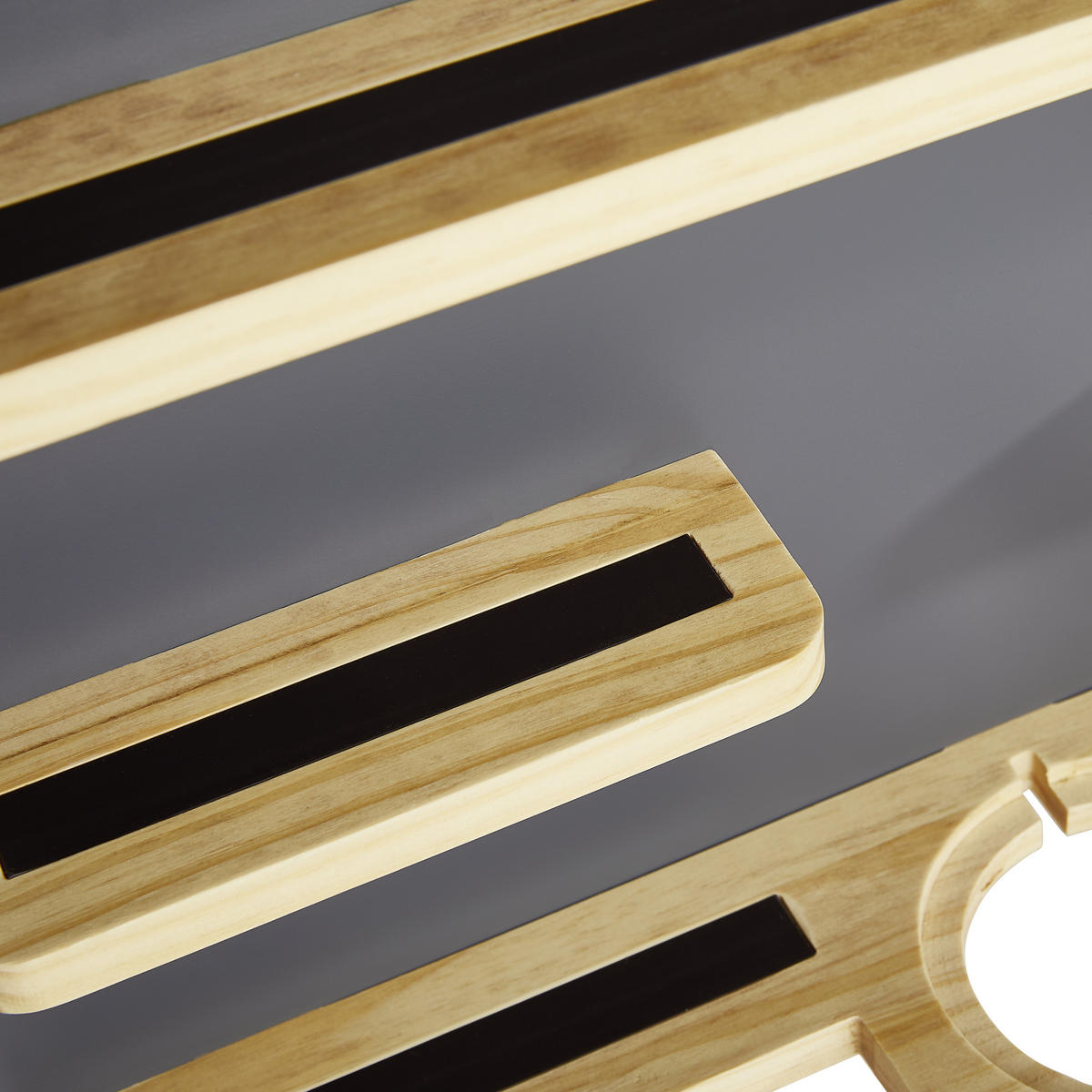 Regal für Toniebox und Figuren Kiefer massiv Grau, Naturfarben  - Naturfarben/Grau, Trend, Holz/Holzwerkstoff (50/60/15cm) - Ben'n'jen