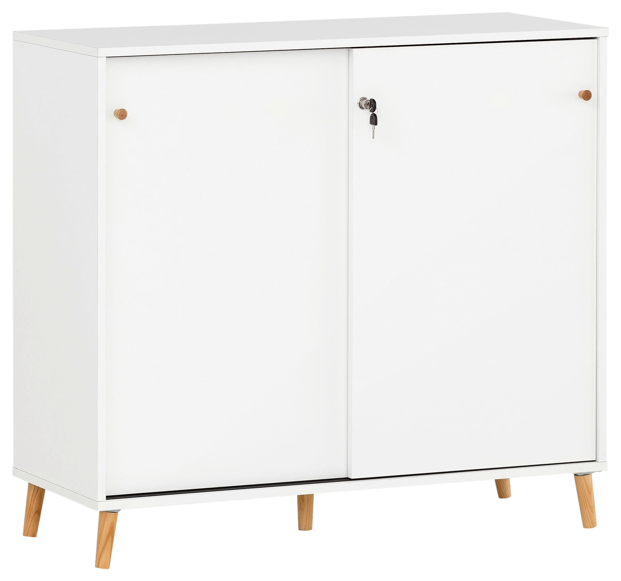 AKTENSCHRANK Weiß  - Weiß, MODERN, Holzwerkstoff (100,1/92,6/41cm) - MID.YOU