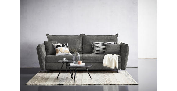 SCHLAFSOFA Chenille Anthrazit Zierkissen, Rückenkissen, Bettkasten  - Anthrazit/Schwarz, KONVENTIONELL, Holz/Textil (238/99/108cm) - Carryhome