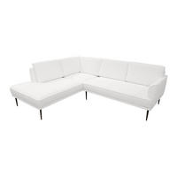 HÖRNSOFFA i vit  - vit/svart, Design, metall/textil (207/235cm) - Stylife