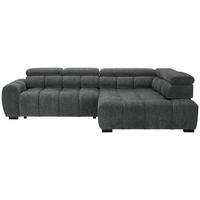 ECKSOFA Anthrazit Webstoff  - Anthrazit/Schwarz, MODERN, Kunststoff/Textil (297/205cm) - Welnova