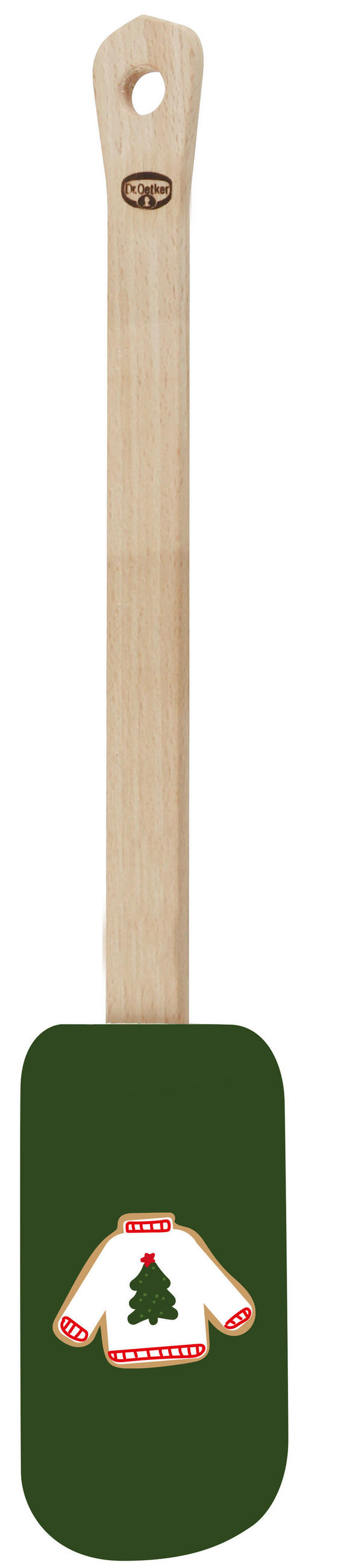 TEIGSCHABER - Naturfarben/Grün, Basics, Holz/Kunststoff (29cm) - Dr.Oetker