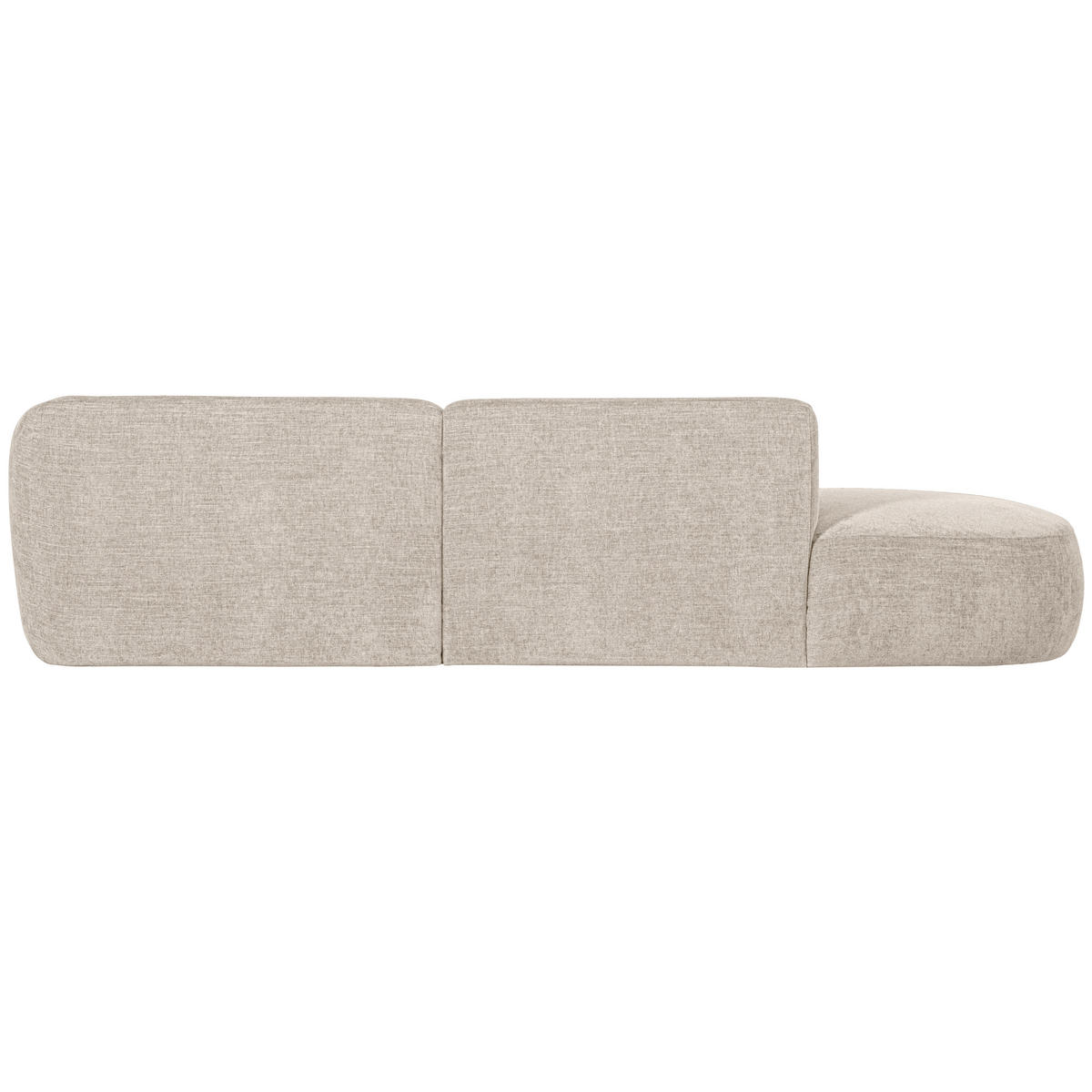 ECKSOFA einzeln stellbar  Polly Sandfarben Webstoff  - Sandfarben/Schwarz, Design, Kunststoff/Textil (275/150cm) - Livetastic