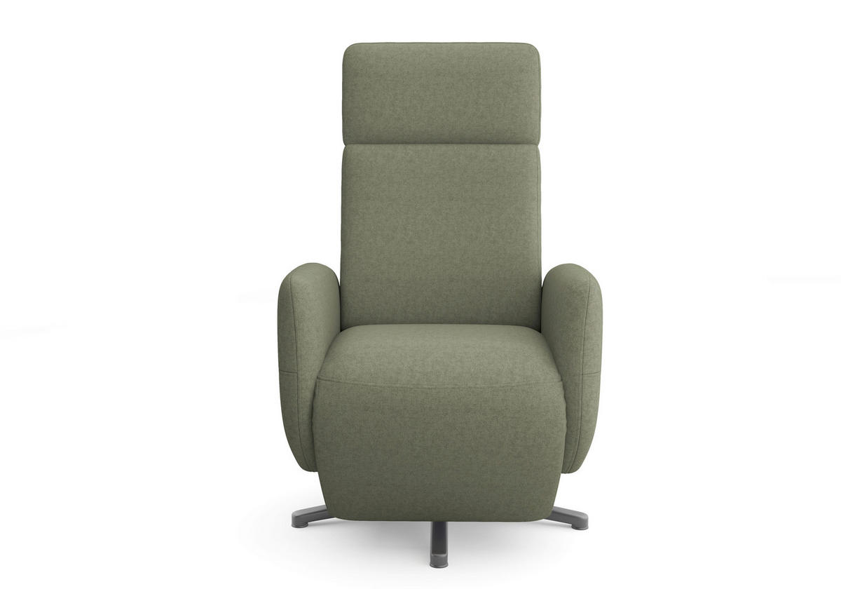 RELAXSESSEL in Textil Olivgrün  - Schwarz/Olivgrün, Konventionell, Textil/Metall (71/110/82cm) - Sit & More