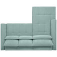ECKSOFA  in Chenille Hellblau  222/279 cm  - Schwarz/Hellblau, KONVENTIONELL, Kunststoff/Textil (222/279cm) - Hom`in