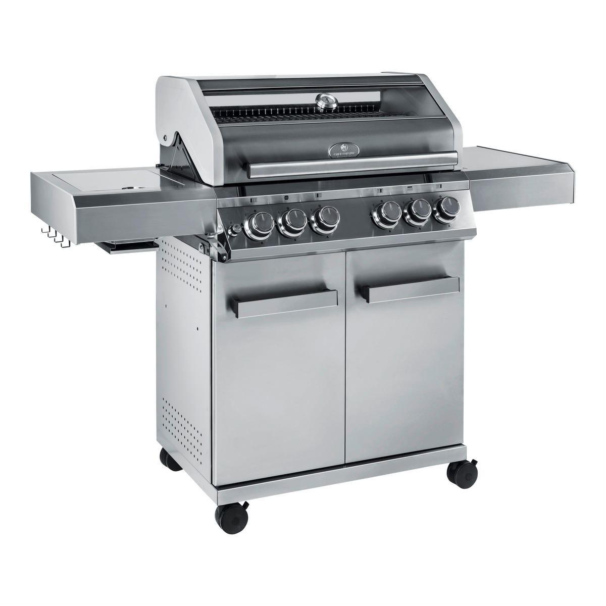 GASGRILL Edelstahlfarben BBQ  - Edelstahlfarben, Basics, Metall (80/87/62.5cm) - CHEF CUISINE