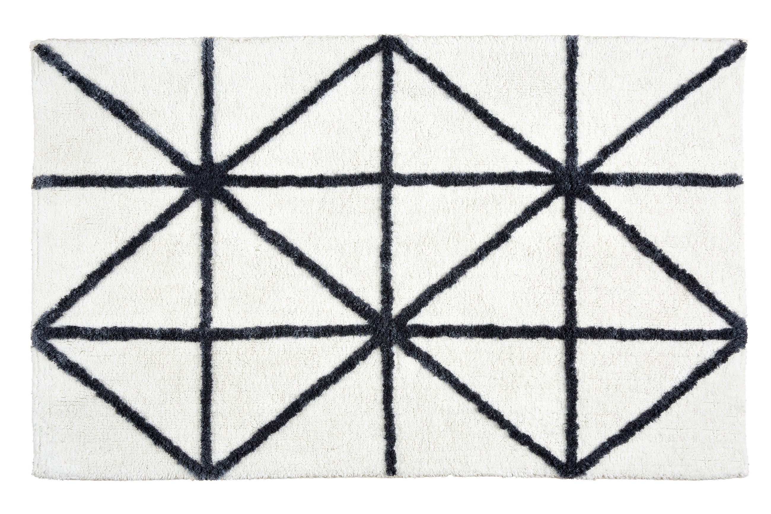 Schöner Wohnen Badteppich Barbados Schwarz, Weiß 60x90 cm