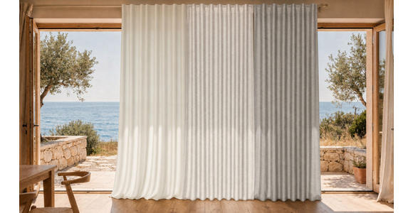 FERTIGVORHANG blickdicht  - Sandfarben, Basics, Textil (140/255cm) - Novel