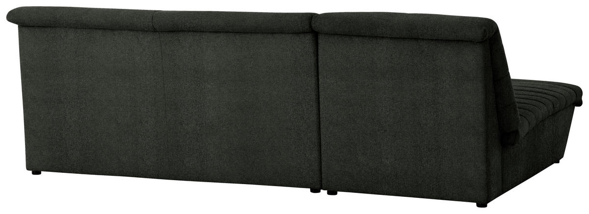 ECKSOFA in Webstoff Dunkelgrün  168/274 cm  - Dunkelgrün/Schwarz, Design, Kunststoff/Textil (168/274cm) - LOOKS by W.Joop