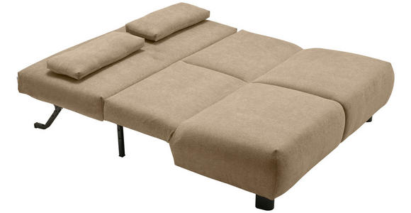 SCHLAFSOFA Flachgewebe Braun  - Schwarz/Braun, KONVENTIONELL, Textil/Metall (150/85/100cm) - Carryhome