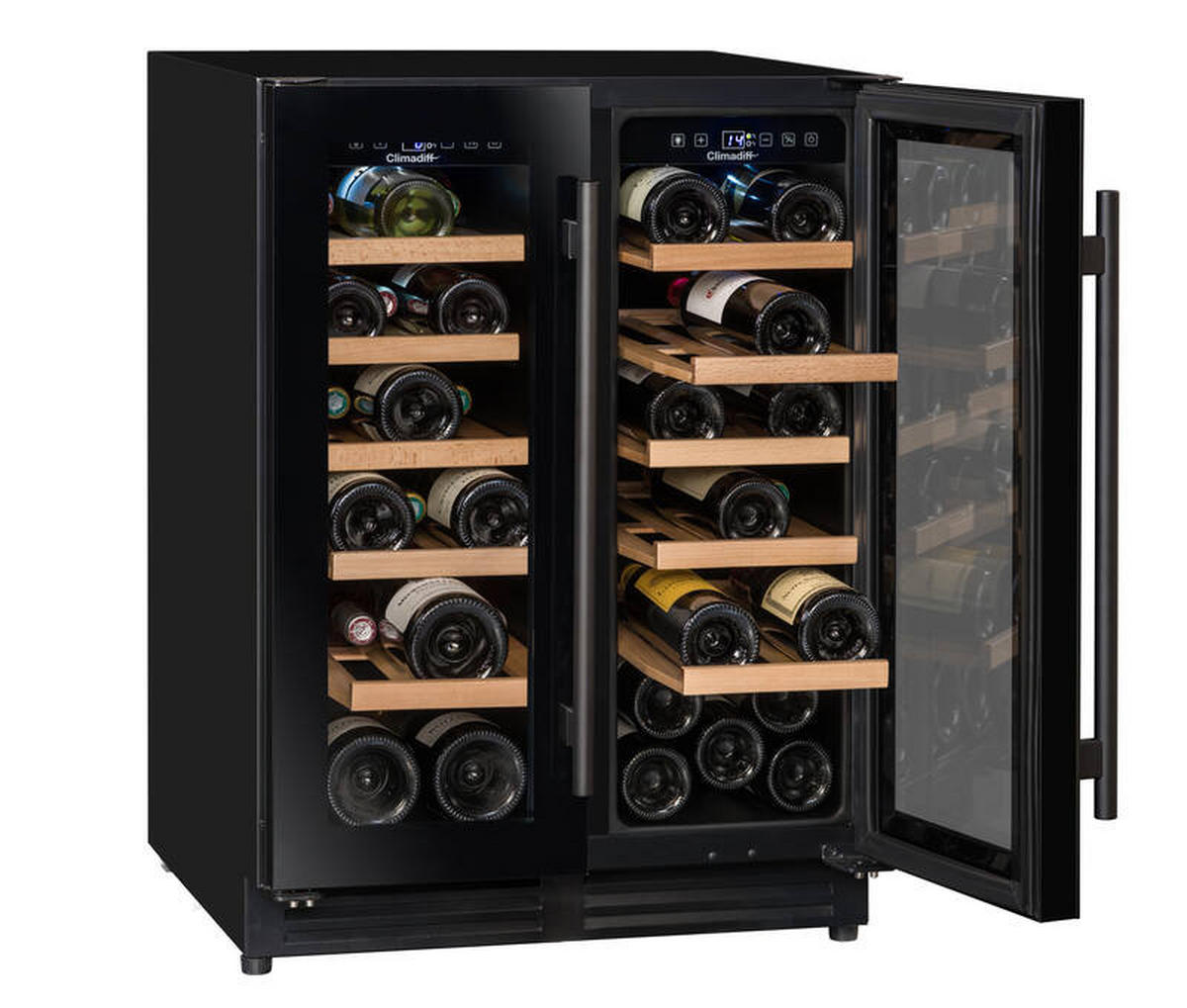 WEINKÜHLSCHRANK CBU40D1B  - Basics, Glas/Holz (59,5/82,0/57,5cm)