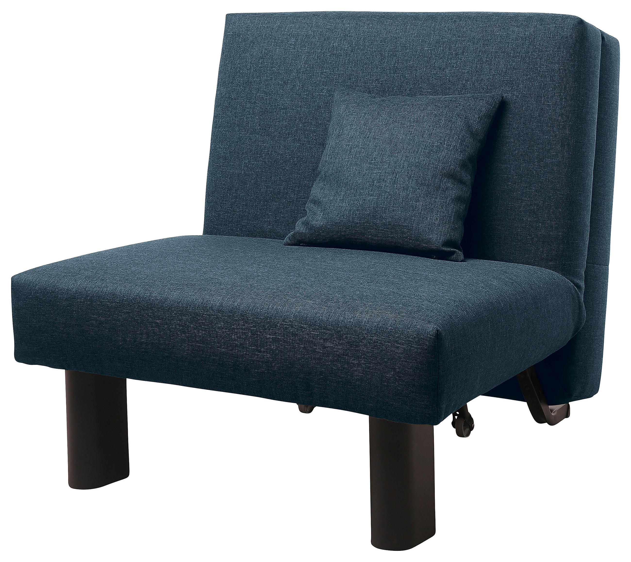 SCHLAFSESSEL in Flachgewebe Dunkelblau  - Schwarz/Dunkelblau, Design, Textil/Metall (85/85/100cm) - Max Winzer
