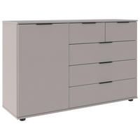 SIDEBOARD  130/83/41 cm 5 Schublade(n)  - Schwarz/Sahara, Design, Holzwerkstoff/Kunststoff (130/83/41cm) - Carryhome