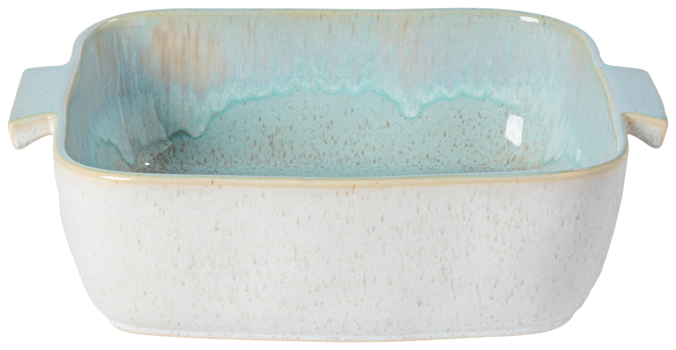 AUFLAUFFORM Keramik Feinsteinzeug - Weiß Hochglanz/Hellblau, Basics, Keramik (32/27/9cm) - Costa Nova