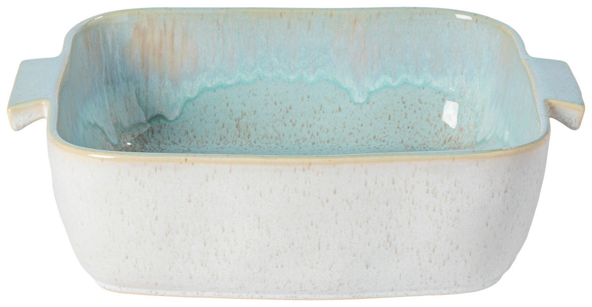 AUFLAUFFORM Keramik Feinsteinzeug  - Weiß Hochglanz/Hellblau, Basics, Keramik (32/27/9cm) - Costa Nova