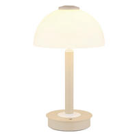 TISCHLEUCHTE Uldin 18/31,5 cm  - Sandfarben/Opal, Design, Glas/Kunststoff (18/31,5cm) - Globo